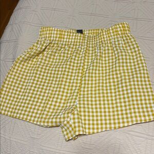 SHEIN Yellow and White Gingham Women Shorts
Never worn